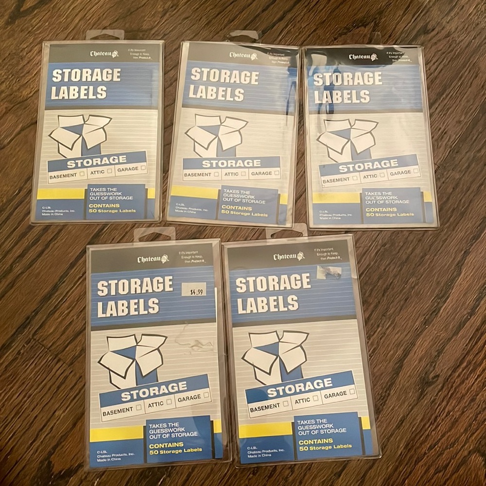 Chateau Storage Labels